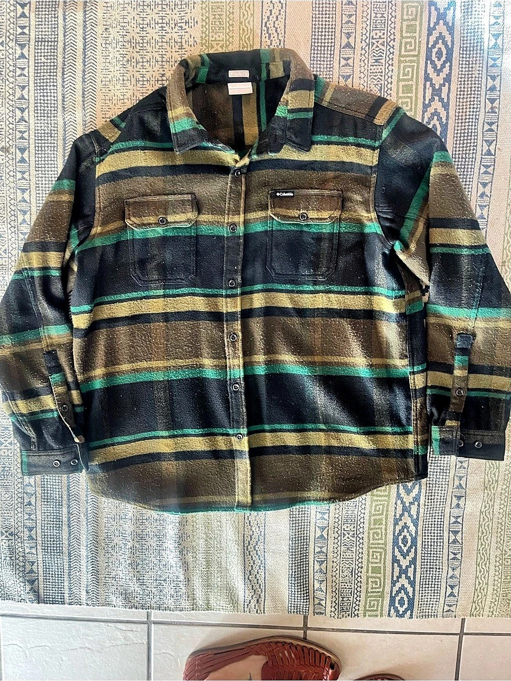Pendleton Men's Striped Wool Shirt Size XL